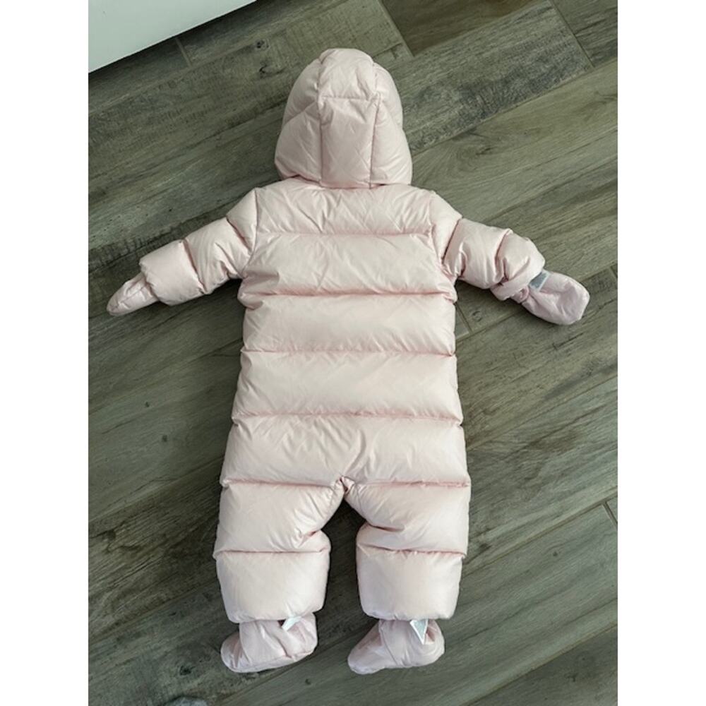 Ralph Lauren NWOT Water Repellent Down Girl Bunting Snowsuit Pink 9mo - Picture 9 of 12